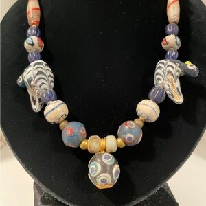 Ancient Islamic Glass Bird Necklace